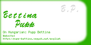 bettina pupp business card